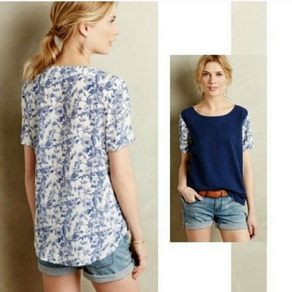Anthropologie Tops - Anthropologie Porridge Printset floral hi low top